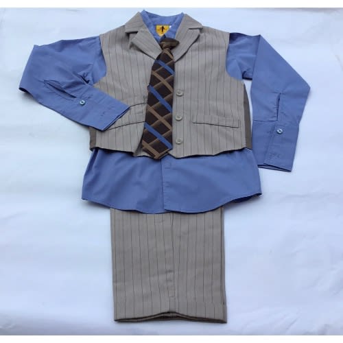 Boys 4 Piece Dressy Vest Set