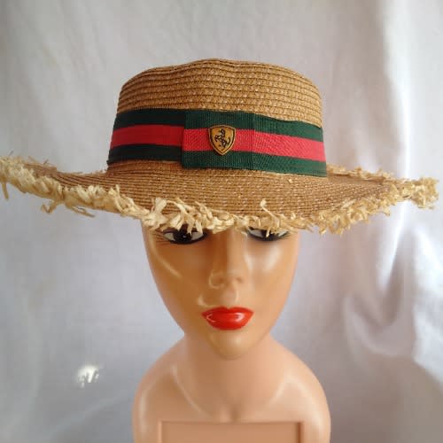 Unisex Niger-delta Fedora Hat With Straw Edges - Khaki Brown