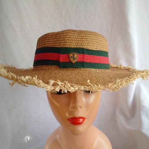 Unisex Niger-delta Fedora Hat With Straw Edges - Khaki Brown