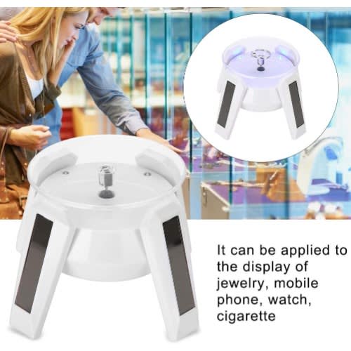 Solar Powered 360 Degree Rotating Turntable Display Stand