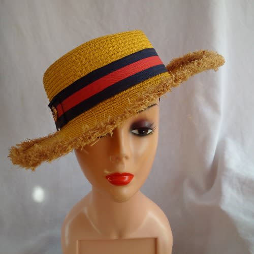 Unisex Niger-delta Fedora Hat With Straw Edges - Yellow