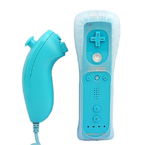 Wii Bluetooth Remote Controller with Nunchunk - Blue
