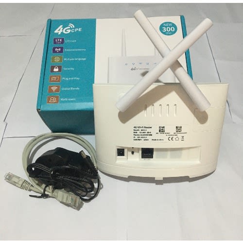 300Mbps 4G LTE Universal Indoor Router With 2 Antennas & LAN Port For All Networks