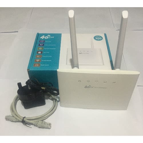 300Mbps 4G LTE Universal Indoor Router With 2 Antennas & LAN Port For All Networks
