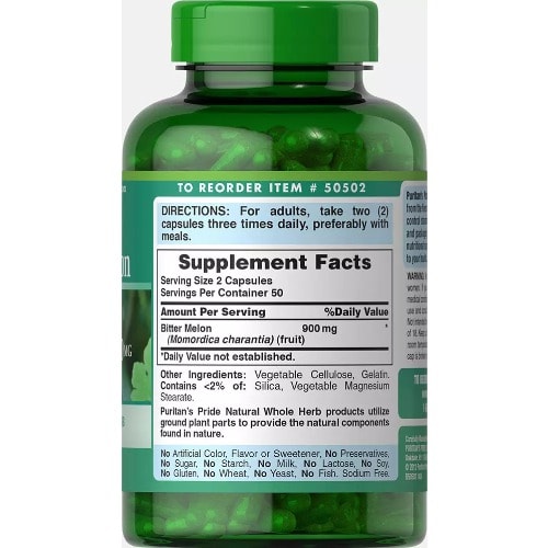 Bitter Melon 450mg - 100 Capsules