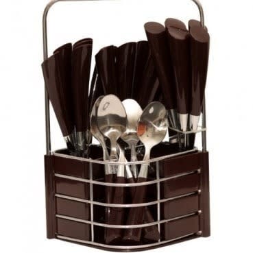 Cutlery Set With Holder - 24 Pieces