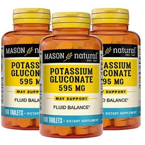 Potassium Gluconate Tablets - 595 Mg - 100 Ct - Supports Healthy Blood Pressure Levels