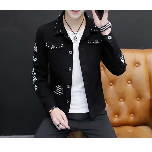 Men's Denim Jacket - Black Summer Coats