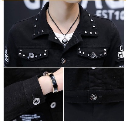 Men's Denim Jacket - Black Summer Coats