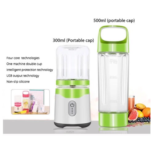 O'sengua Portable Personal USB Rechargeable 6 Blades Blender With 2 Cups - 300ml / 500ml
