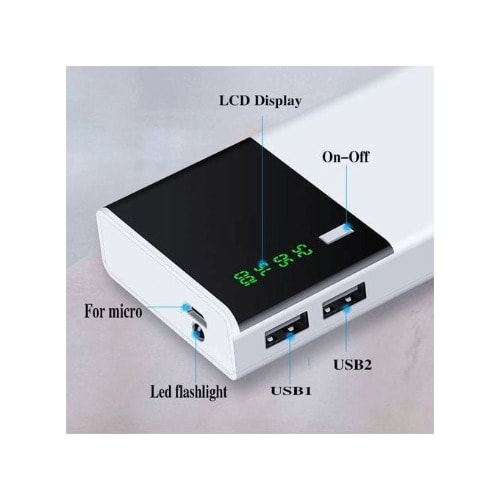 Digital LED Power Bank - White -20,000mAh