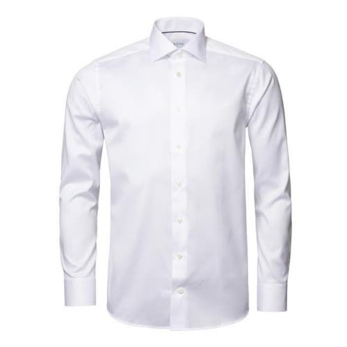 Men's Formal Shirt With Matching Tie  - White/ Black