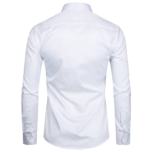 Men's Formal Shirt With Matching Tie  - White/ Black