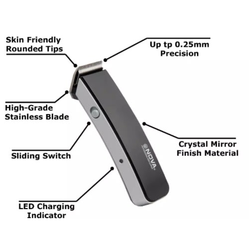 Ns 216 Cordless Professional Rechargeable Hair Trimmer- Black