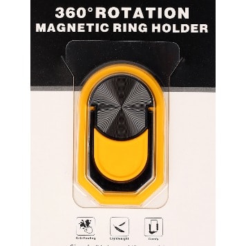 360 Rotation Magnetic Ring Holder- Yellow