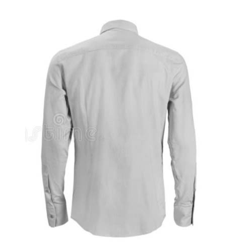 Men Formal Dress Shirt - Grey  With Tie  - Black