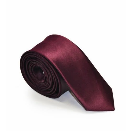 Men's Long Sleeve Shirt With Matching Tie  - Light Purple / Wine