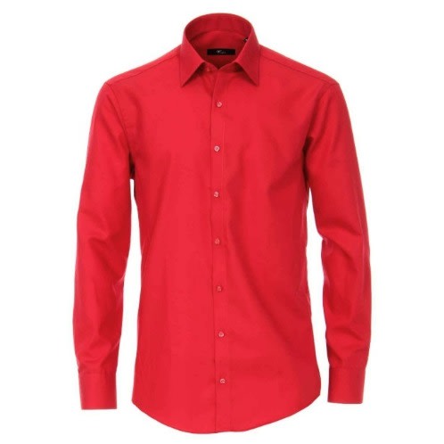 Men's Formal  Shirt With Matching Tie  - Red And Wine