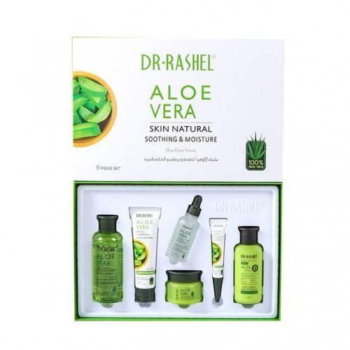 Aloe Vera Soothing & Moisturizing Skin Care Set 6 Pieces 80mls, 50mls & 30mls