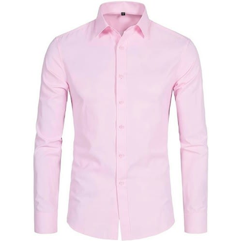 Set Of 2 Men's Formal Dress Shirts  - Pink & Red