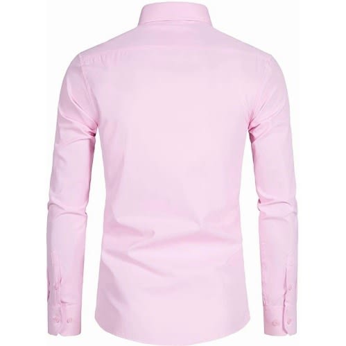 Set Of 2 Men's Formal Dress Shirts  - Pink & Red