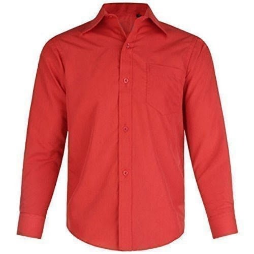 Set Of 2 Men's Formal Dress Shirts  - Pink & Red