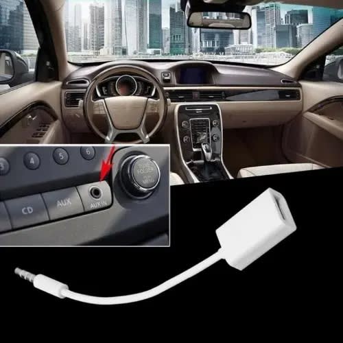Male Aux Audio Plug Jack To Usb 2.0 Female Converter Cable Cord -3.5mm