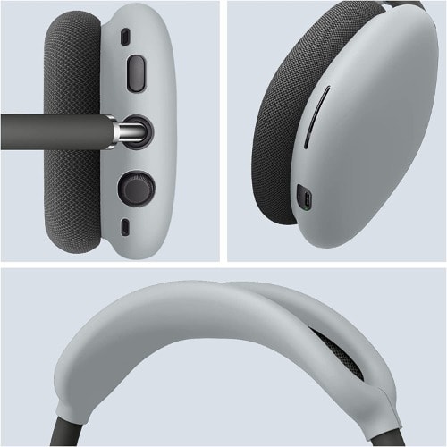 Earphone Case Soft Silicon Protective Cover For Airpods Max  - Grey