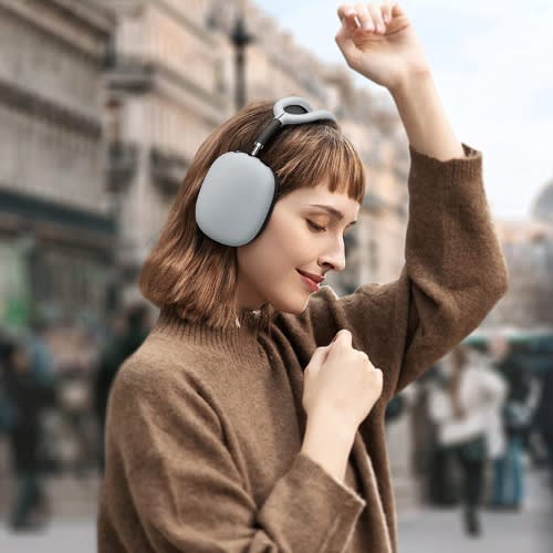 Earphone Case Soft Silicon Protective Cover For Airpods Max  - Grey