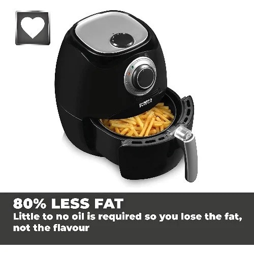 Health Manual Air Fryer -3Litre - 1350W - Black