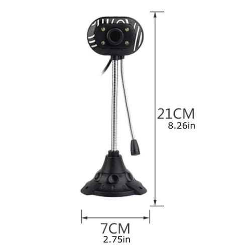 Usb 2.0 Rotatable Computer Webcam With Microphone Pc Digital Hd Video Camera