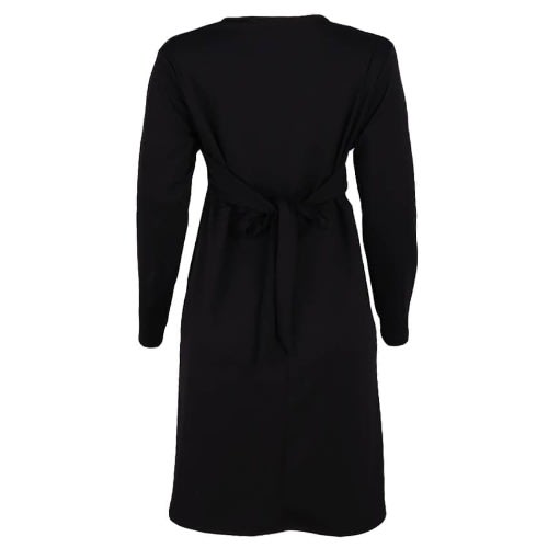 Front Wrap Dress- Black