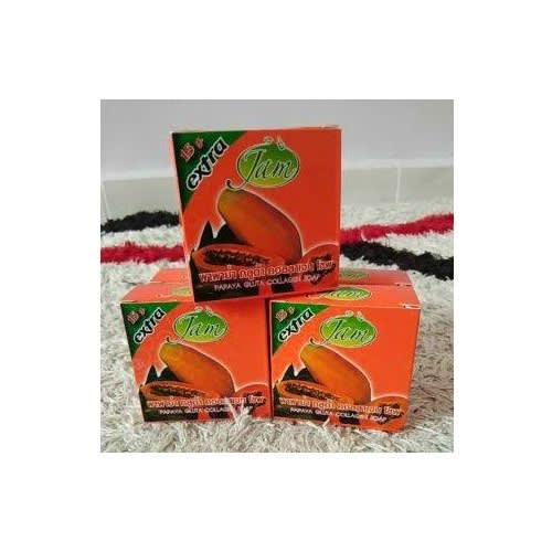Jam Papaya Whitening Soap With Collagen - 12pcs - 15g