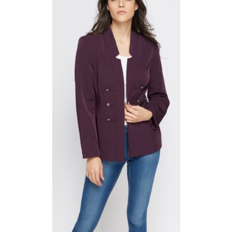 Julipa Dateless Open Front Jacket - Purple