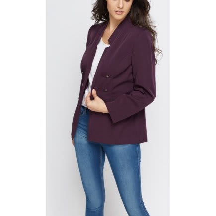 Julipa Dateless Open Front Jacket - Purple
