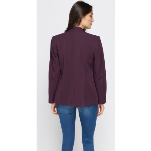 Julipa Dateless Open Front Jacket - Purple