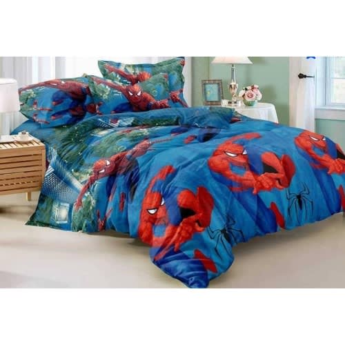 Duvet With Bedsheet And 4 Pillowcases - Spiderman Theme