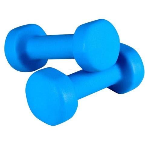 Pair Of 5kg Rubber Dumbbell