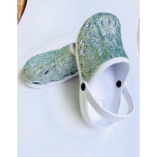 Bling Custom Crocs- Silver