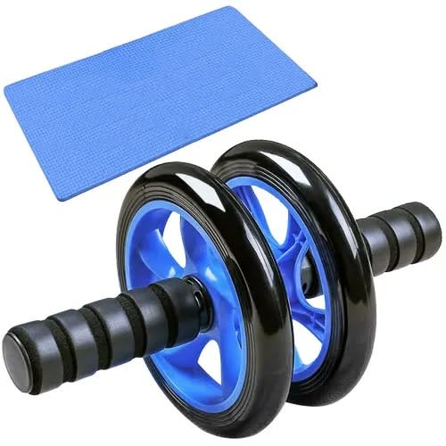 Double Wheel Fitness Ab Roller With Kneeling Mat