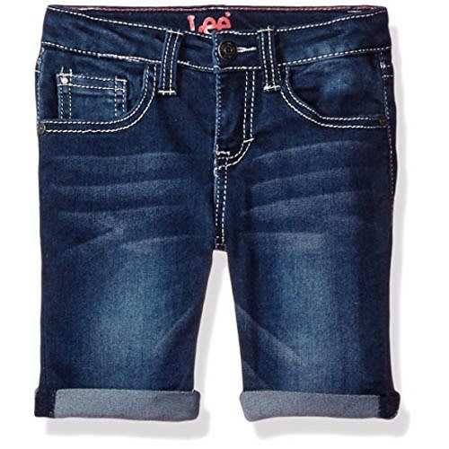 Toddler Girls' Shorts with Floral Embellishment
