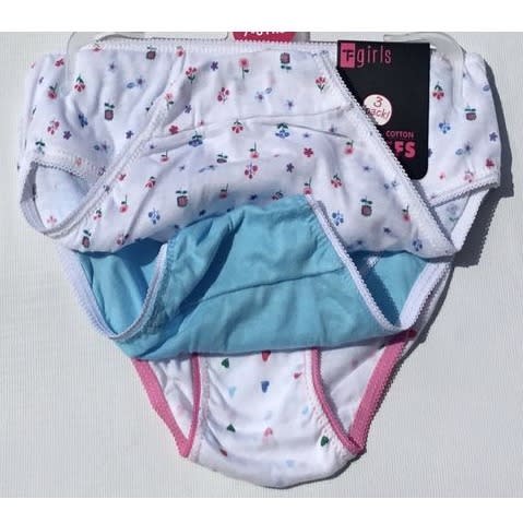 Girls' Flowery Briefs - 3 Pack