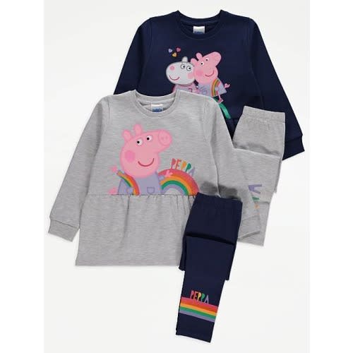 Peppa Pig Character Top And Leggings Outfit 2 Pack