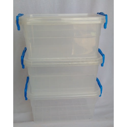 KGM - 3 Pieces Set Transparent Square Food Containers - 5 Litres