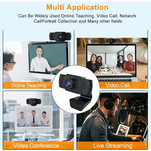 Full Hd 1080p Webcam With Microphone - Widescreen Streaming Video Calling And Recording