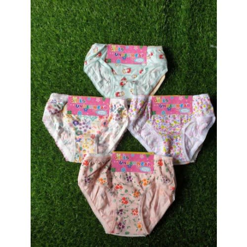 Girl's Cartoon Character Underwear  -4pcs