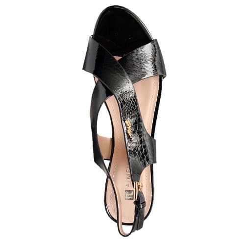 Lolita Strappy Wedge Sandals - Black