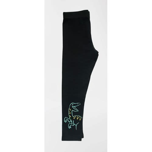 Cotton Rich Black  Dinosaur Leggings