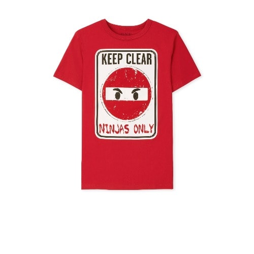Boys Ninja Graphic Tshirt - Red