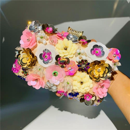 Ladies Flowery Clutch Purse